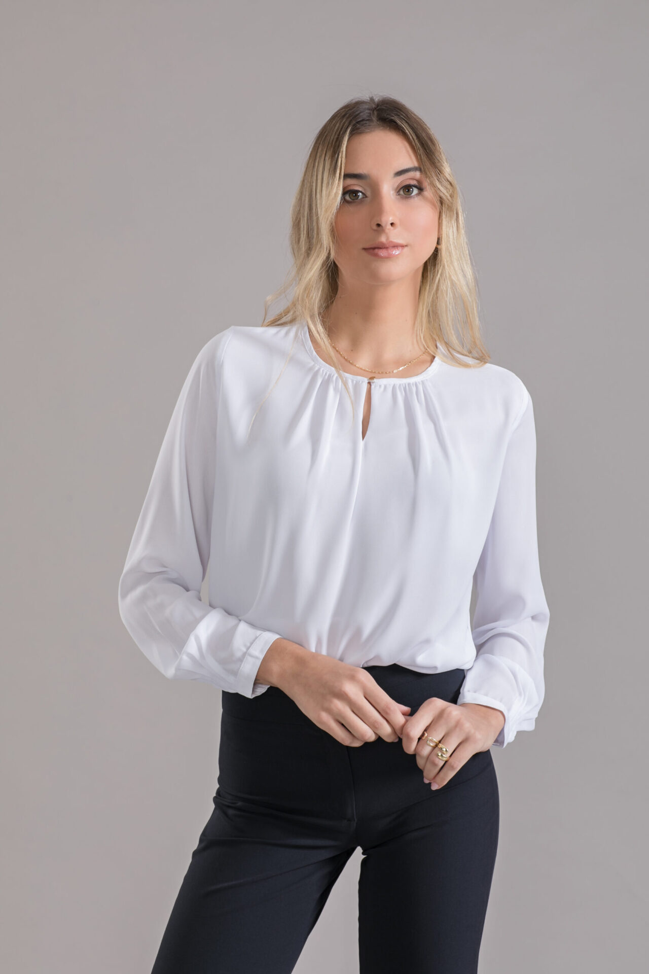 Blusa Mangas Largas ️ Gimsa Uniformes Empresariales 💼 Masculinos Y Femeninos 6006